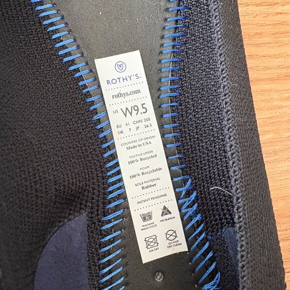 Rothy’s The Point Knit Ballet Flat Shoes Black Women’s Size 9.5 - Picture 8 of 8